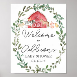 Moderne Farm Begrüßungsfarm Willkommenspender Poster