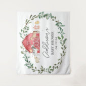 Moderne Farm Begrüßungsfarm Willkommenspender Wandteppich (Vorderseite)