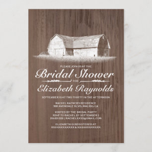 Moderne Farm Bridal Dusche Einladungen