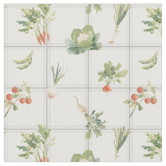 Moderne Farmhouse-Gemüseernte Buffalo-Karo Gingham Stoff (Nahaufnahme)