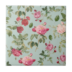 Moderne Farmhouse-Rosa Florale Rose Fliese