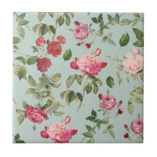 Moderne Farmhouse-Rosa Florale Rose Fliese