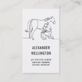 Moderne Farrier Horseshoeing Equine Hooves Trimm Visitenkarte (Vorderseite)