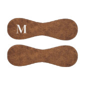 Moderne Faux-Braunleder-Monogramm Baseball (Paneele)