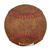 Moderne Faux-Braunleder-Monogramm Baseball (Rückseite)