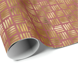 Moderne Faux-Folienlinien Weihnachten Geschenkpapier