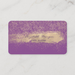 Moderne Faux-Gold-Pinselstriche, Konfetti Visitenkarte