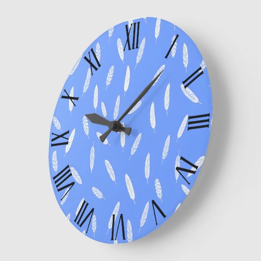 Moderne Feathers Luxury Boho Collection Große Wanduhr (Winkel)