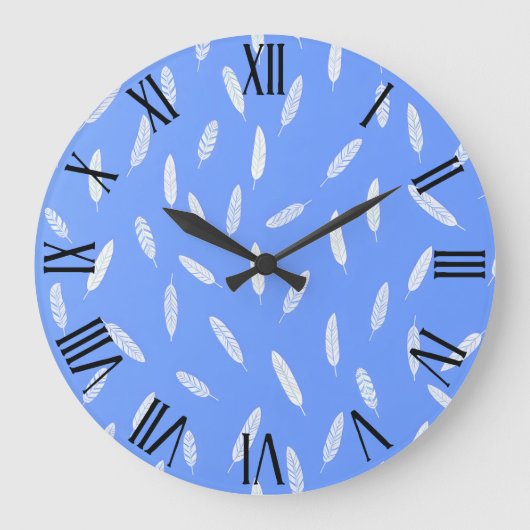Moderne Feathers Luxury Boho Collection Große Wanduhr (Vorderseite)