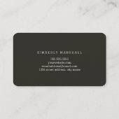 Moderne Federn Business Cards / Chalkboard Visitenkarte (Rückseite)