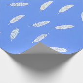 Moderne Federn Luxus Boho Kollektion Geschenkpapier (Ecke)