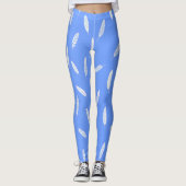 Moderne Federn Luxus Boho Kollektion Leggings (Vorderseite)