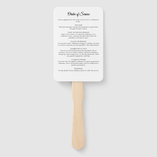 Moderne Feier des 7-Foto-Bestattungsprogramms des Fächer (Rückseite)