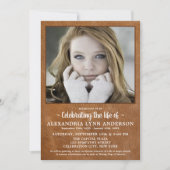 Moderne Feier des Fotos des Lebens Einladung (Vorderseite)