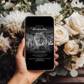 Moderne Feier des Lebens 2-Foto Elegante Schrift Einladung