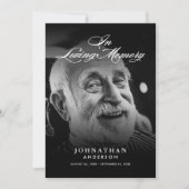 Moderne Feier des Lebens 2-Foto Elegante Schrift Einladung (Vorderseite)