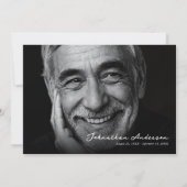 Moderne Feier des Lebens / Beerdigung / Gedenkfeie Einladung (Rückseite)