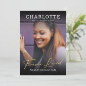 Moderne Feier des Lebens Foto Einladung (Stehend Vorderseite)