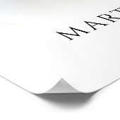 Moderne Feier-des-Lebens-Foto-Script-Gedenkstätte Poster (Ecke)