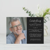 Moderne Feier des Lebens Fotos Gedicht nach Maß Einladung (Stehend Vorderseite)