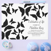 Moderne Feier des Lebens Schmetterlinge Schwarzer Flyer (Einzeln)