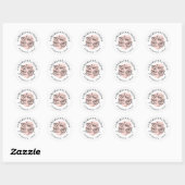 Moderne Feier-Doodle Runder Aufkleber (Blatt)