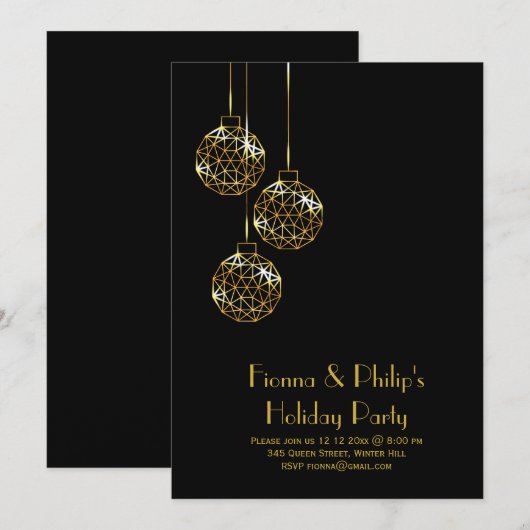 Moderne Feier Einladung (Vorne/Hinten)