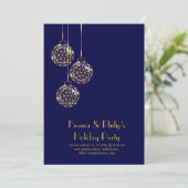 Moderne Feier Einladung - blau (Stehend Vorderseite)