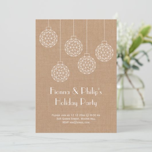 Moderne Feier Einladung - braun (Stehend Vorderseite)