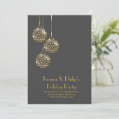 Moderne Feier Einladung - grau (Stehend Vorderseite)