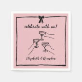 Moderne Feier mit uns maßgeschneiderten Hochzeiten Serviette (Vorderseite)