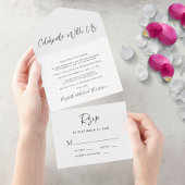 Moderne Feier mit unserer Hochzeitsempfehlung All In One Einladung