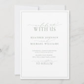 Moderne Feier mit US Sage Green Wedding Einladung (Vorderseite)