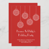 Moderne Feier Rot Einladung (Vorne/Hinten)