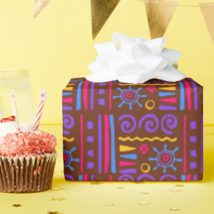 Moderne Feier Whimsical Vintage Baby Geburtstag Geschenkpapier