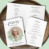 Moderne Feier zum Foto der Beerdigung geflochten Programm