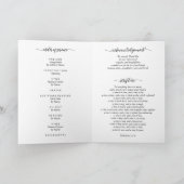 Moderne Feier zum Foto der Beerdigung geflochten Programm (Innenseite)