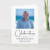 Moderne Feier zum Foto der Beerdigung geflochten Programm (Vorderseite)