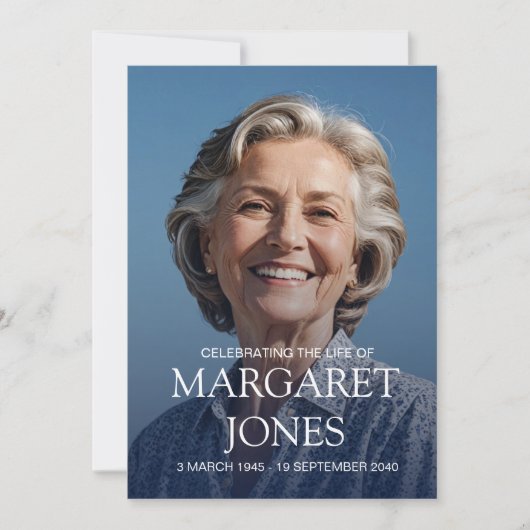 Moderne Feier zum Foto des Lebens Einladung (Vorderseite)