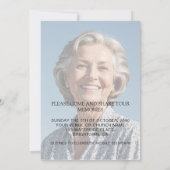 Moderne Feier zum Foto des Lebens Einladung (Rückseite)