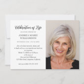 Moderne Feier zum Foto des Lebens Einladung (Vorderseite)