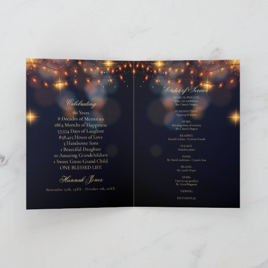 Moderne Feier zum Foto des Lebens Programm (Innenseite)