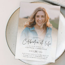 Moderne Feier zur Gedenkfeier des Lebens Einladung