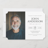 Moderne Feier zur Gedenkfeier des Lebens Einladung (Vorderseite)