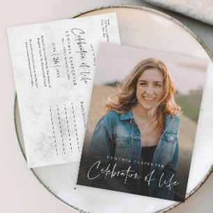 Moderne Feier zur Gedenkfeier des Lebens Postkarte