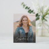 Moderne Feier zur Gedenkfeier des Lebens Postkarte (Stehend Vorderseite)