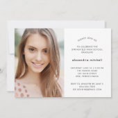 Moderne Feier | zwei Foto-Abschluss-Party Einladung (Rückseite)