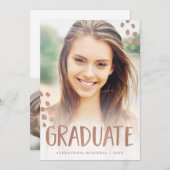 Moderne Feier | zwei Foto-Abschluss-Party Einladung (Vorne/Hinten)