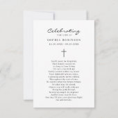 Moderne Feierlichkeiten zum Foto Gedenkfeier Karte (Rückseite)