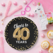 Moderne Feiern bis 40 Jahre Geburtstag Pappteller (Party)